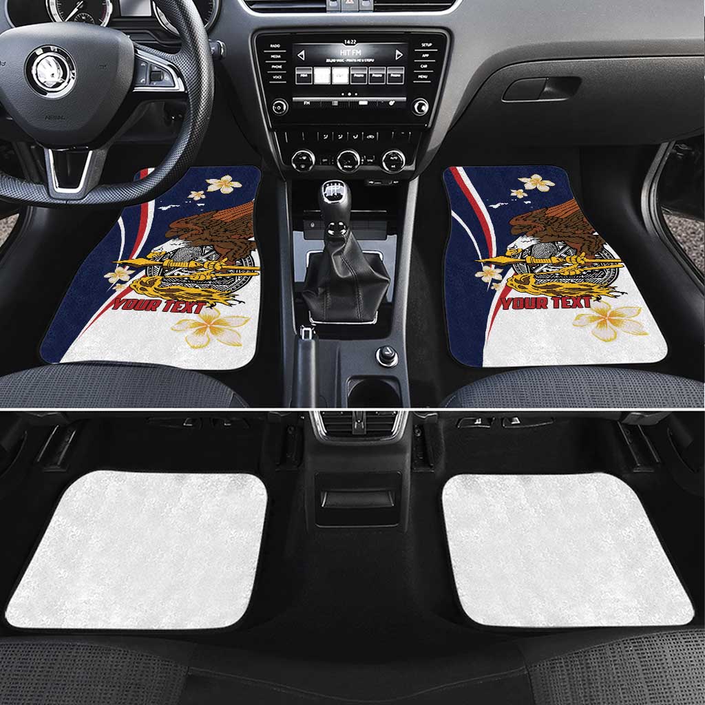 Personalized American Samoa Car Mats Amerika Samoa Bald Eagle LT01 Set 4pcs Blue - Polynesian Pride