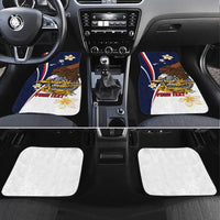 Personalized American Samoa Car Mats Amerika Samoa Bald Eagle LT01 Set 4pcs Blue - Polynesian Pride