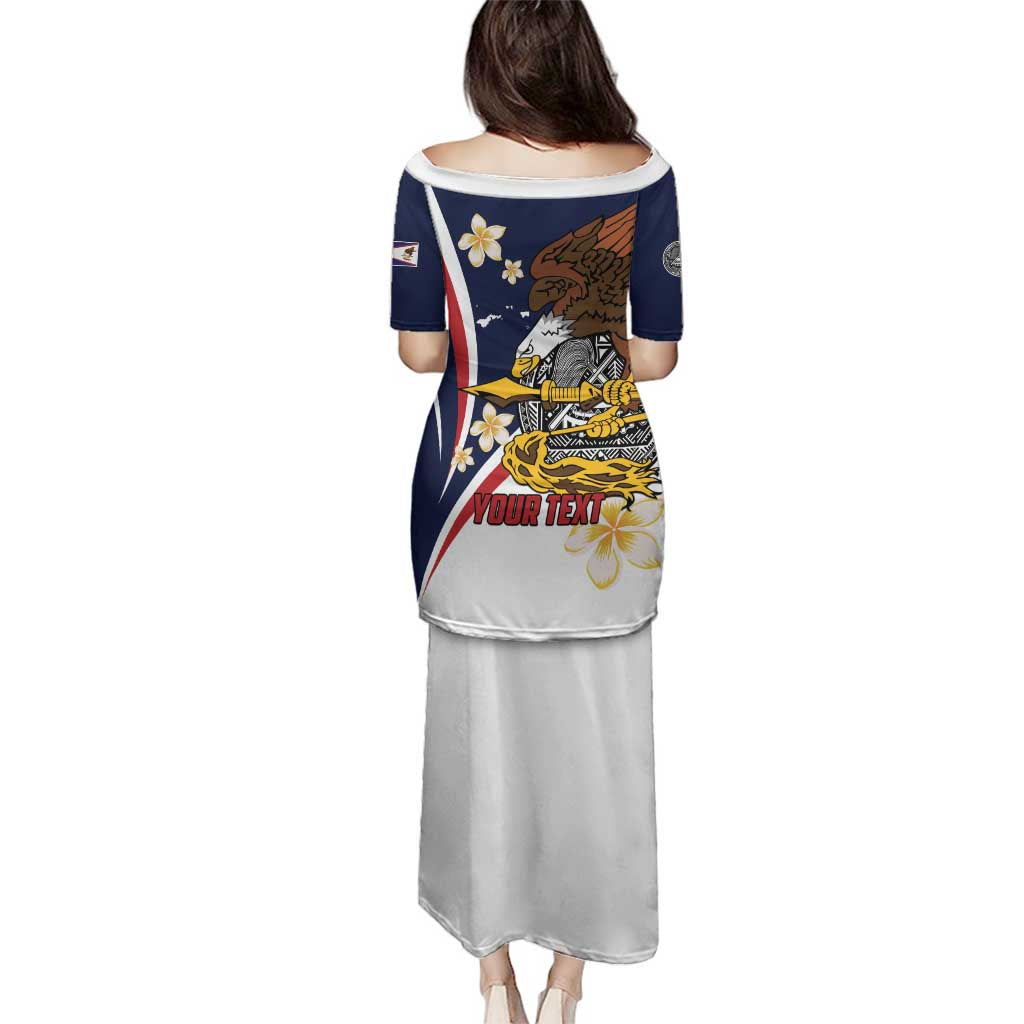 Personalized American Samoa Family Matching Puletasi and Hawaiian Shirt Amerika Samoa Bald Eagle