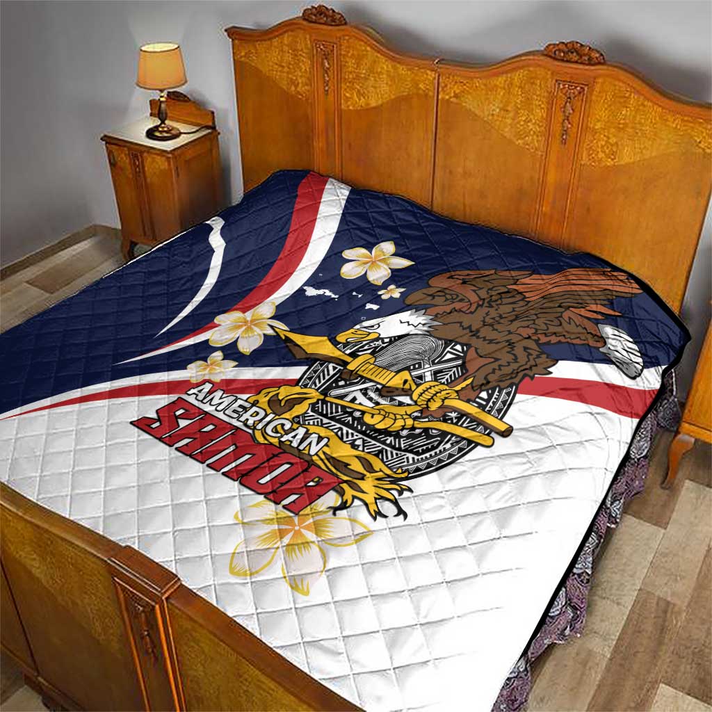 Personalized American Samoa Quilt Amerika Samoa Bald Eagle