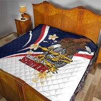 Personalized American Samoa Quilt Amerika Samoa Bald Eagle