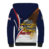 Personalized American Samoa Sherpa Hoodie Amerika Samoa Bald Eagle