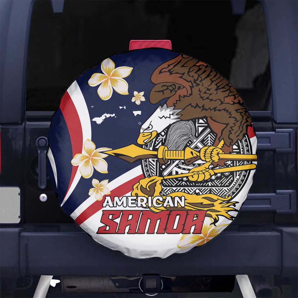 Personalized American Samoa Spare Tire Cover Amerika Samoa Bald Eagle