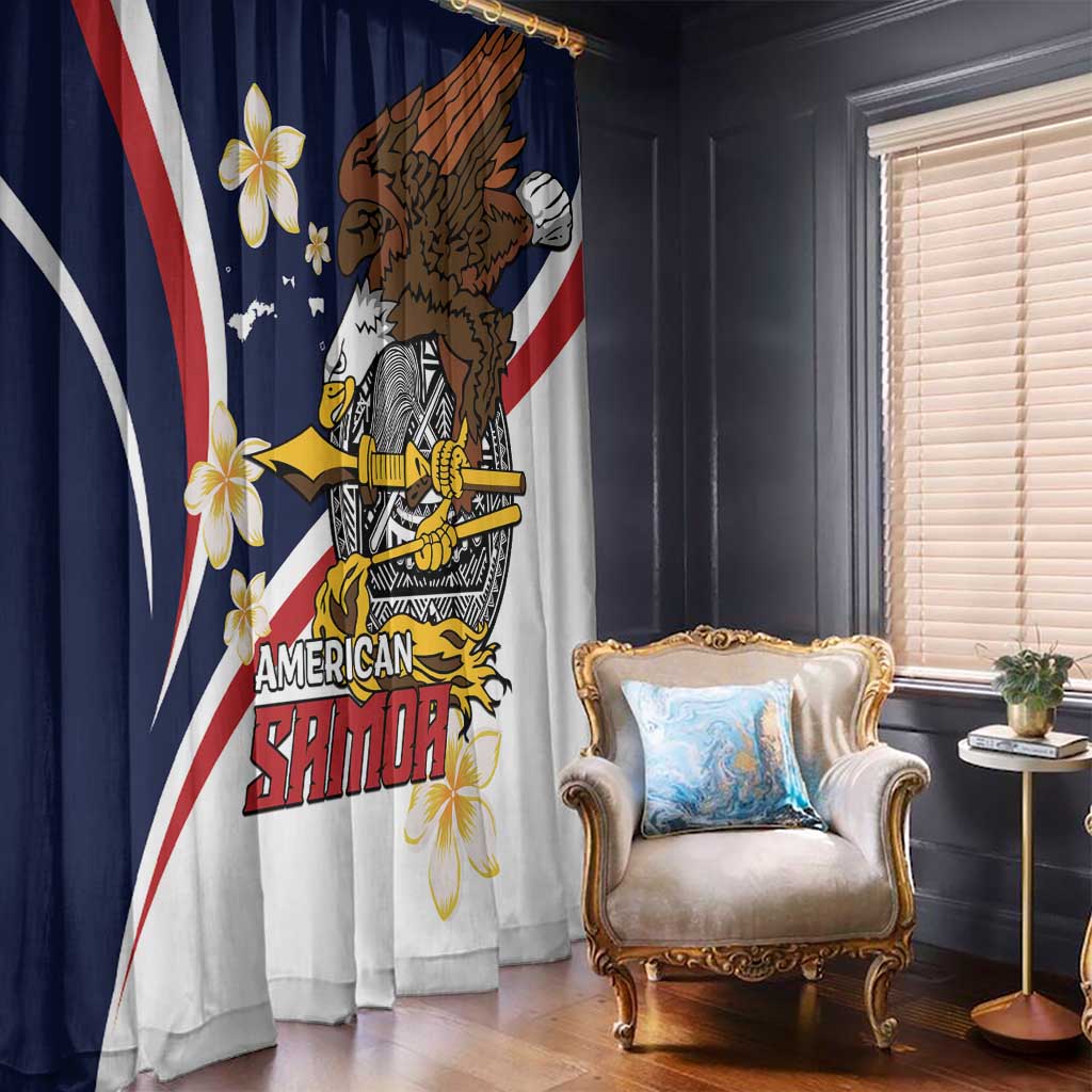 Personalized American Samoa Window Curtain Amerika Samoa Bald Eagle LT01 - Polynesian Pride
