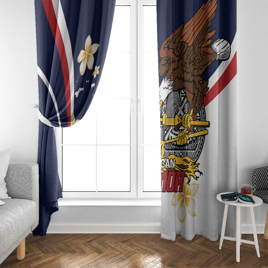 Personalized American Samoa Window Curtain Amerika Samoa Bald Eagle LT01 - Polynesian Pride