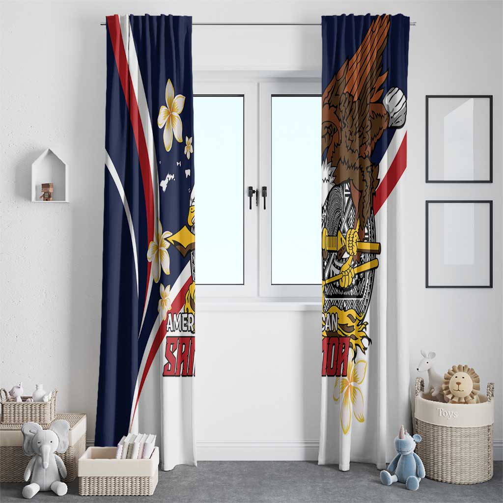 Personalized American Samoa Window Curtain Amerika Samoa Bald Eagle LT01 - Polynesian Pride