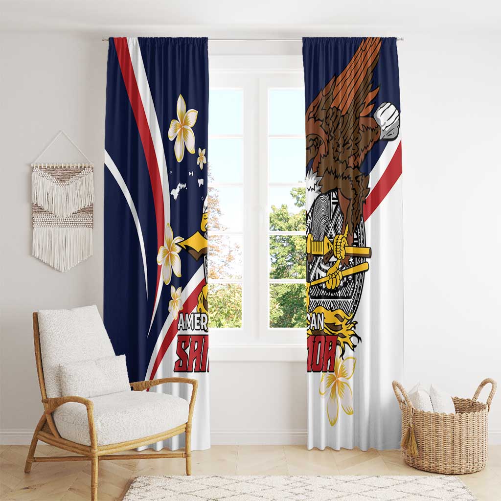 Personalized American Samoa Window Curtain Amerika Samoa Bald Eagle LT01 - Polynesian Pride