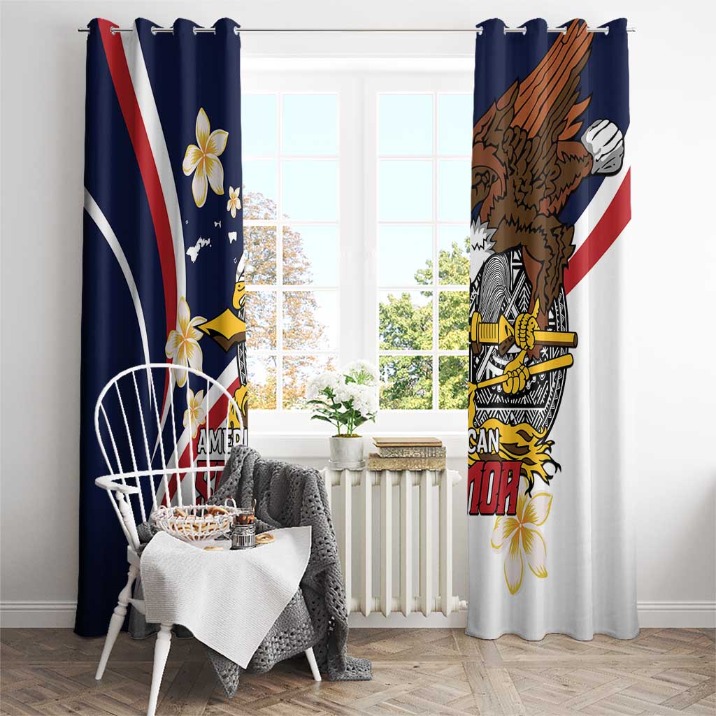 Personalized American Samoa Window Curtain Amerika Samoa Bald Eagle LT01 - Polynesian Pride