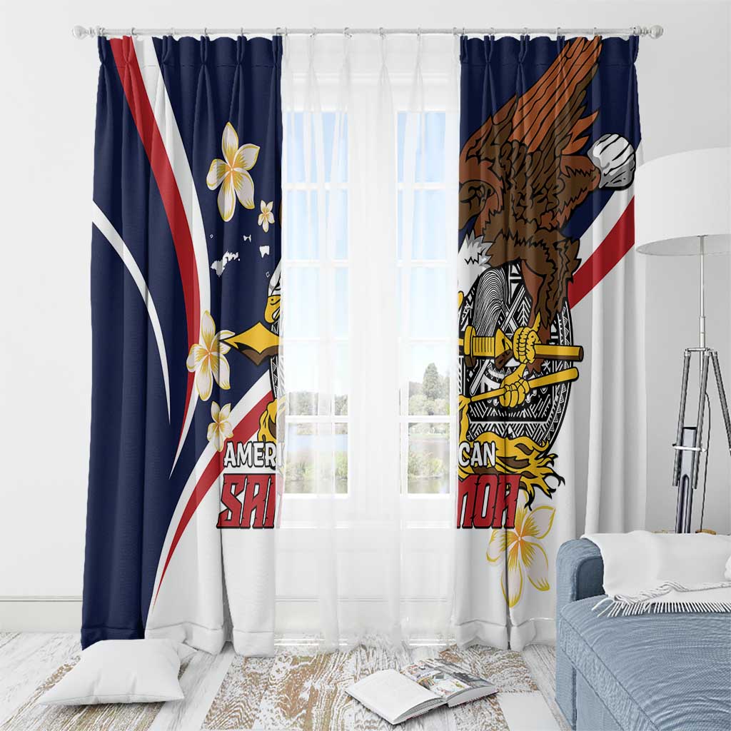 Personalized American Samoa Window Curtain Amerika Samoa Bald Eagle LT01 - Polynesian Pride