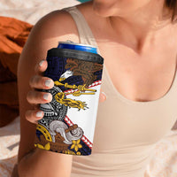American Samoa Eagle Kava Bowl 4 in 1 Can Cooler Tumbler Plumeria Polynesian Pattern LT01 - Polynesian Pride