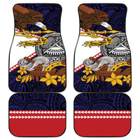 American Samoa Eagle Kava Bowl Car Mats Plumeria Polynesian Pattern LT01 - Polynesian Pride