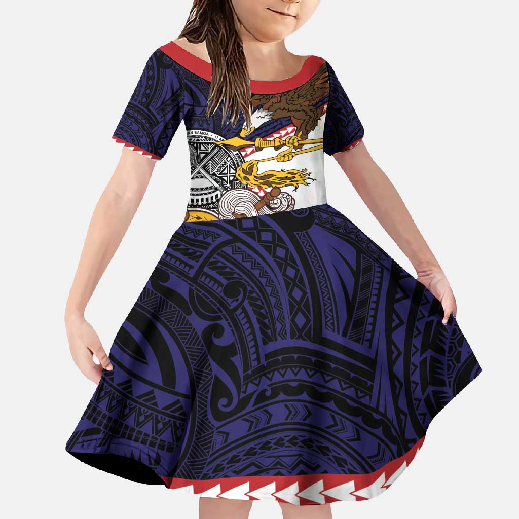 American Samoa Eagle Kava Bowl Family Matching Mermaid Dress and Hawaiian Shirt Plumeria Polynesian Pattern