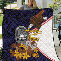 American Samoa Eagle Kava Bowl Quilt Plumeria Polynesian Pattern