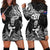 Custom New Zealand Silver Fern Rugby Hoodie Dress Maori Tiki Player With Ta Moko Tribal LT01 - Polynesian Pride