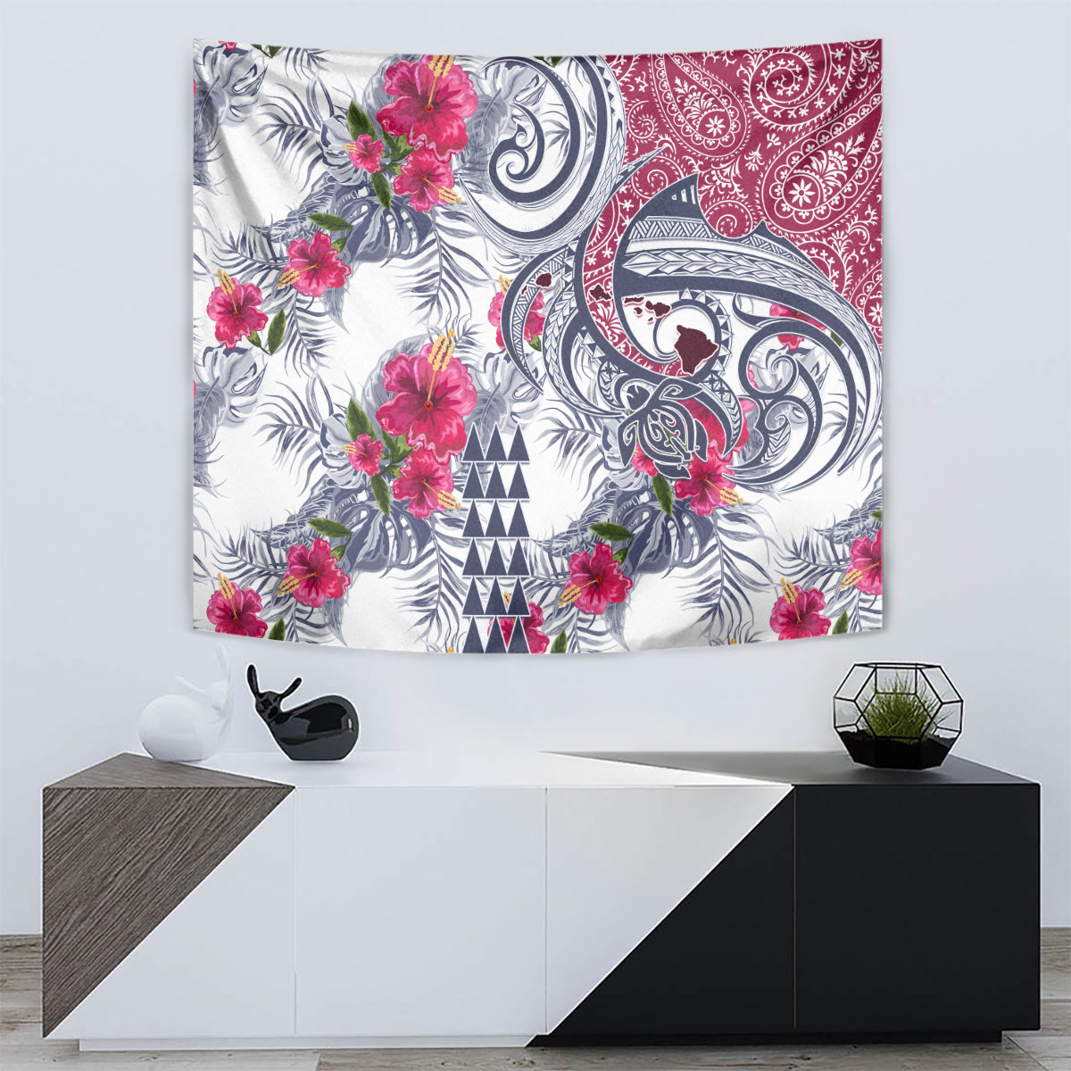 Hawaii Kakau Mix Paisley Pattern Tapestry Polynesian Tropical Unique Style LT01 - Polynesian Pride
