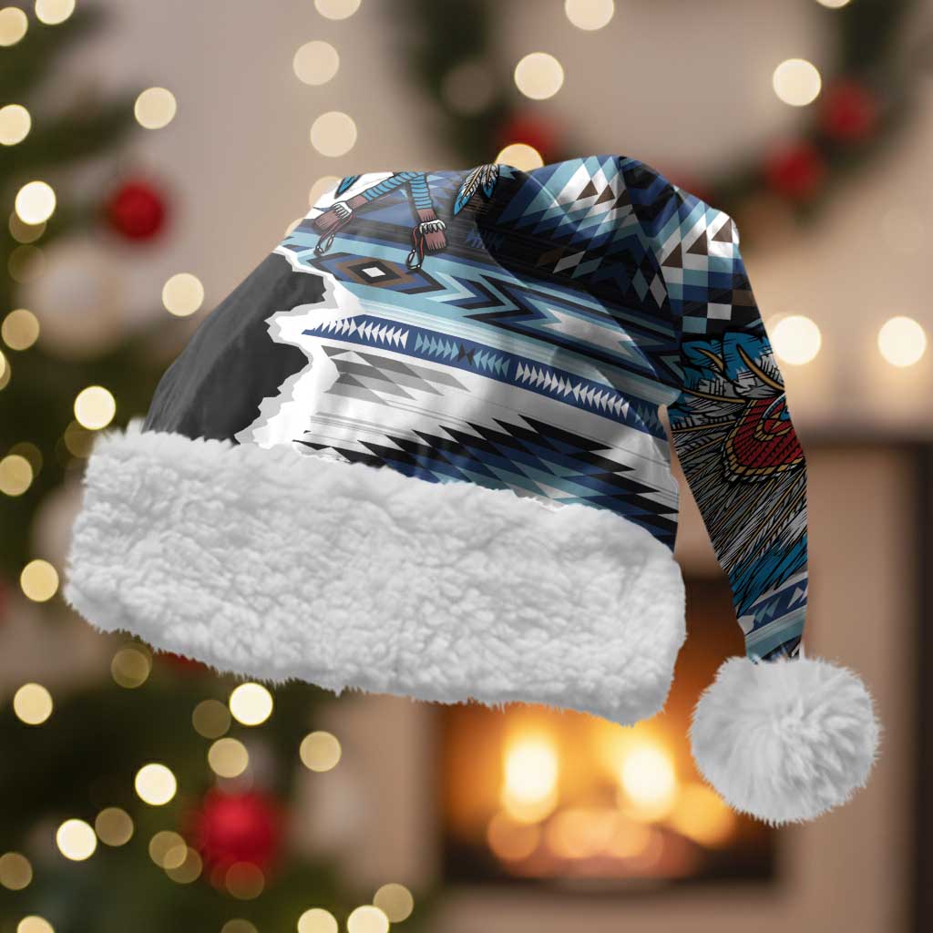 Native American Chief Skull With Axe Christmas Santa Hat - Polynesian Pride