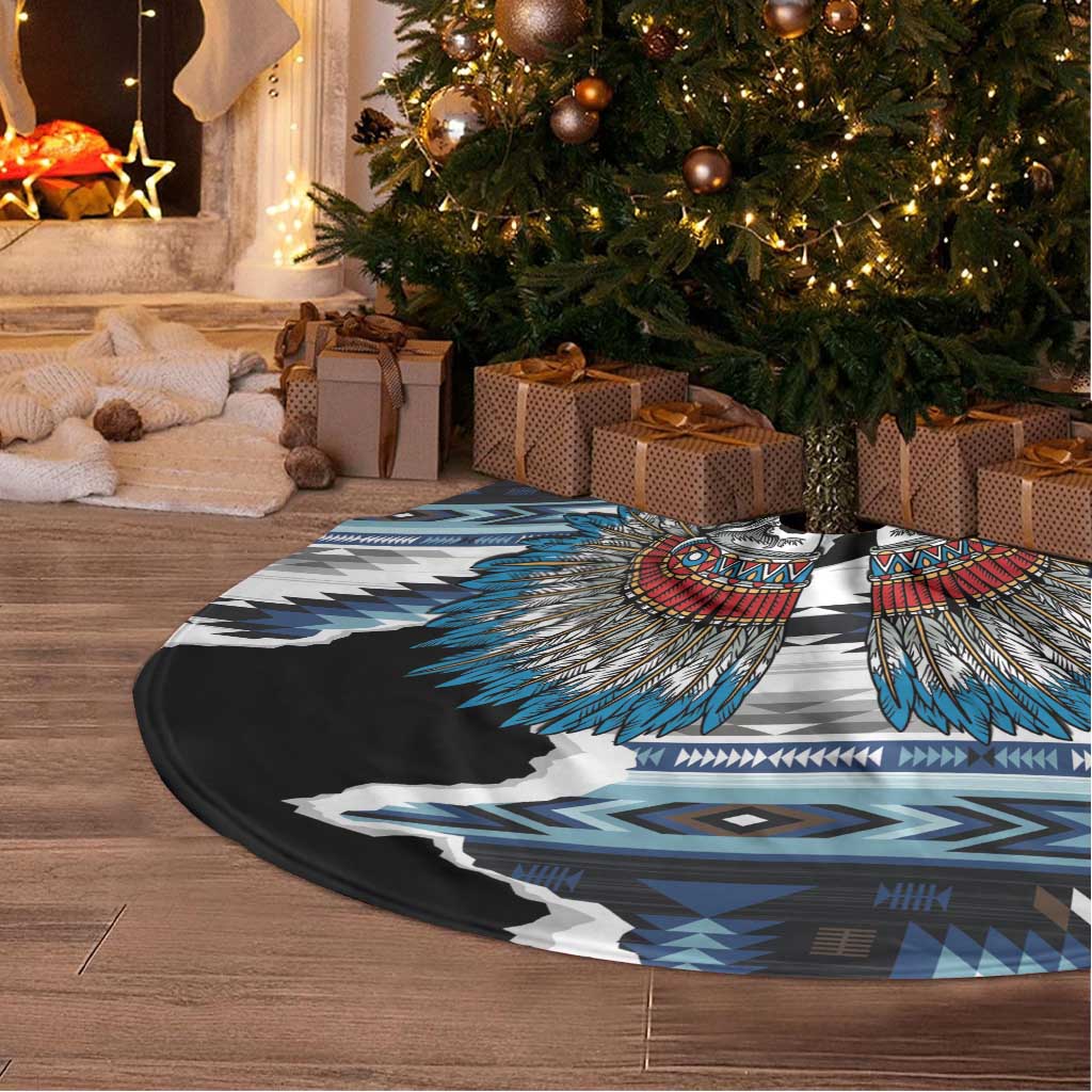 Native American Chief Skull With Axe Tree Skirt LT01 - Polynesian Pride