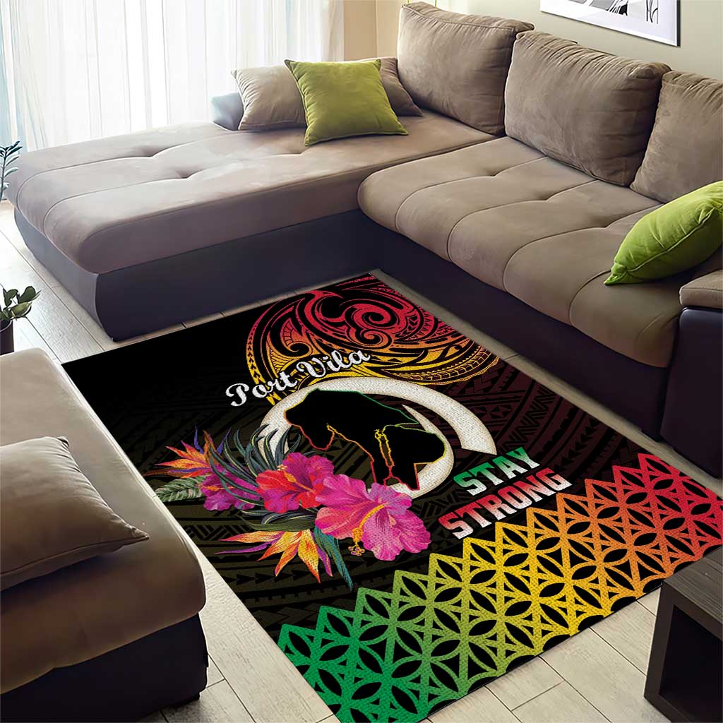 Vanuatu Port Vila Stay Strong Area Rug Long God Yumi Stanap