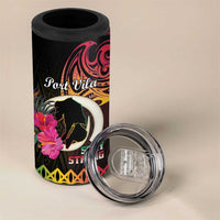 Personalised Vanuatu Port Vila Stay Strong 4 in 1 Can Cooler Tumbler Long God Yumi Stanap LT01 - Polynesian Pride