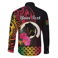 Personalised Vanuatu Port Vila Stay Strong Family Matching Long Sleeve Bodycon Dress and Hawaiian Shirt Long God Yumi Stanap LT01 - Polynesian Pride