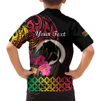 Personalised Vanuatu Port Vila Stay Strong Family Matching Summer Maxi Dress and Hawaiian Shirt Long God Yumi Stanap LT01 - Polynesian Pride