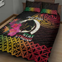 Vanuatu Port Vila Stay Strong Quilt Bed Set Long God Yumi Stanap