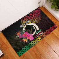 Vanuatu Port Vila Stay Strong Rubber Doormat Long God Yumi Stanap LT01 - Polynesian Pride