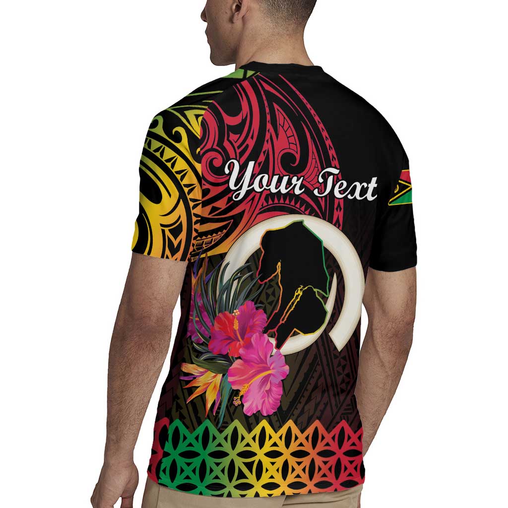 Personalised Vanuatu Port Vila Stay Strong Rugby Jersey Long God Yumi Stanap