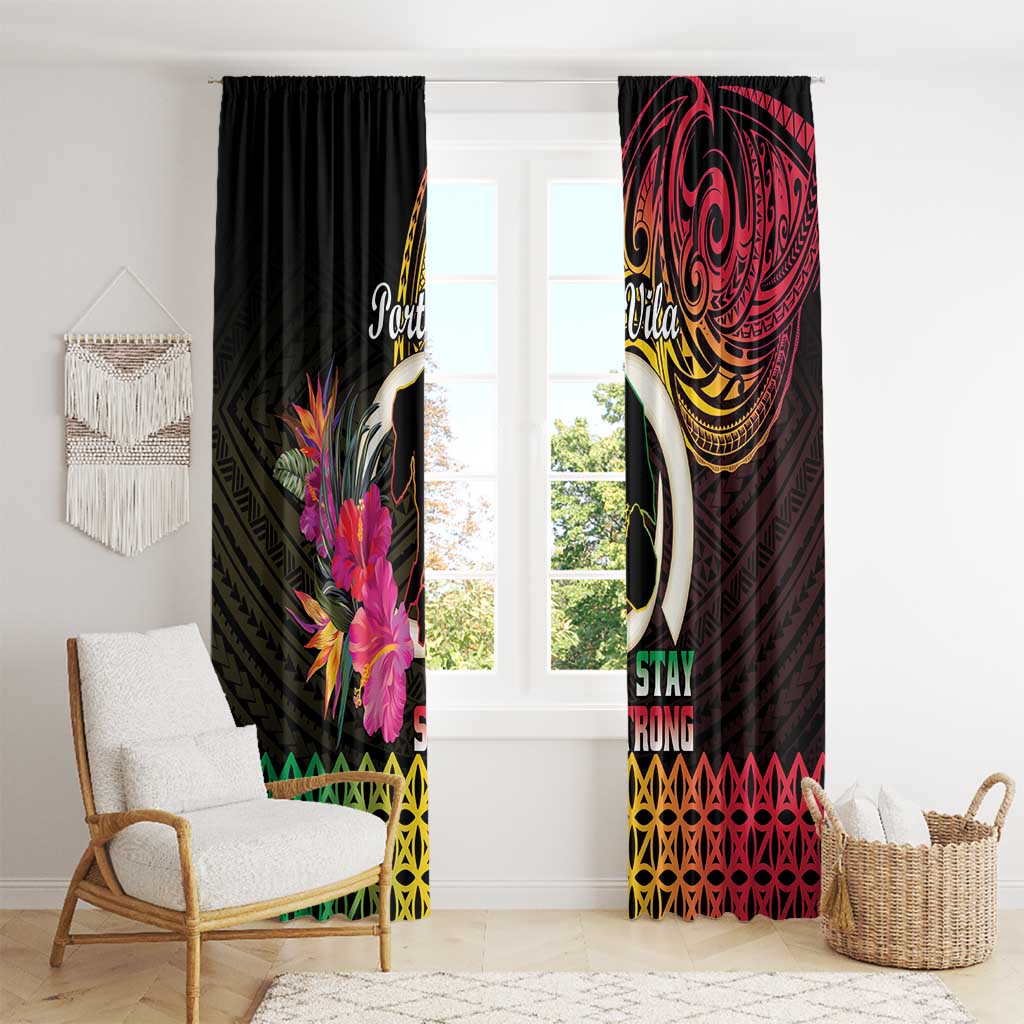 Vanuatu Port Vila Stay Strong Window Curtain Long God Yumi Stanap