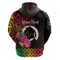 Personalised Vanuatu Port Vila Stay Strong Zip Hoodie Long God Yumi Stanap