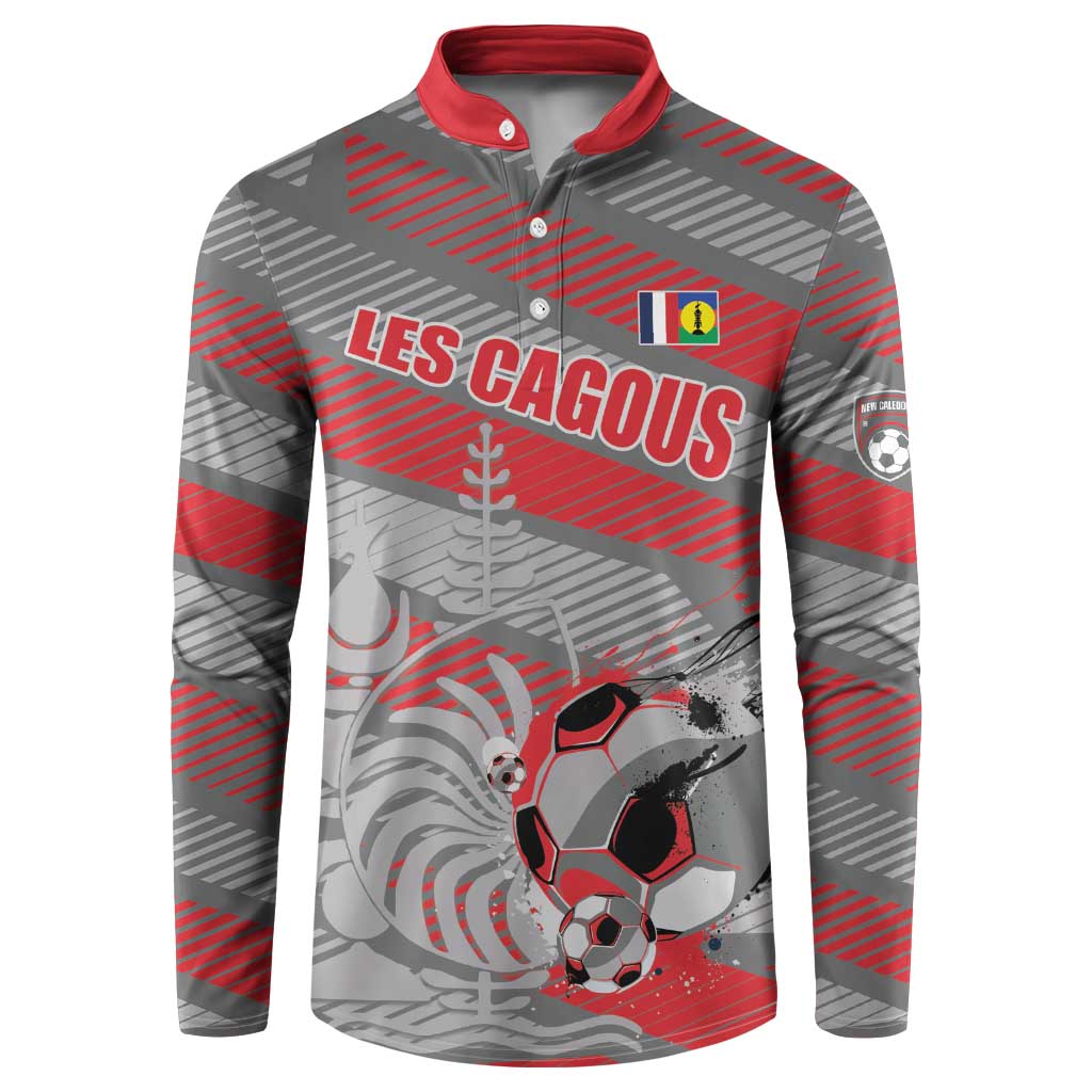Custom Football 2026 New Caledonia Button Sweatshirt Kagus Come On