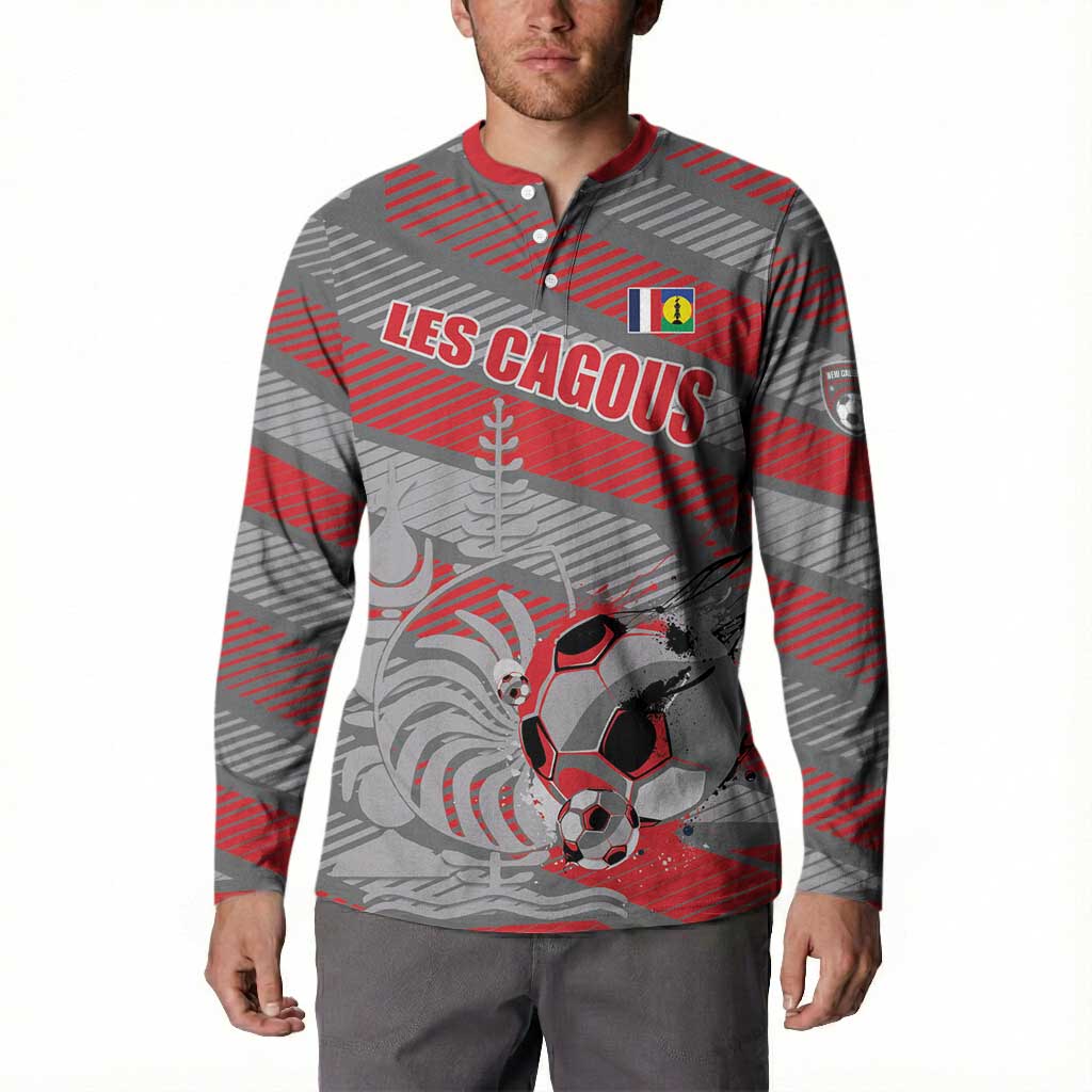 Custom Football 2026 New Caledonia Button Sweatshirt Kagus Come On