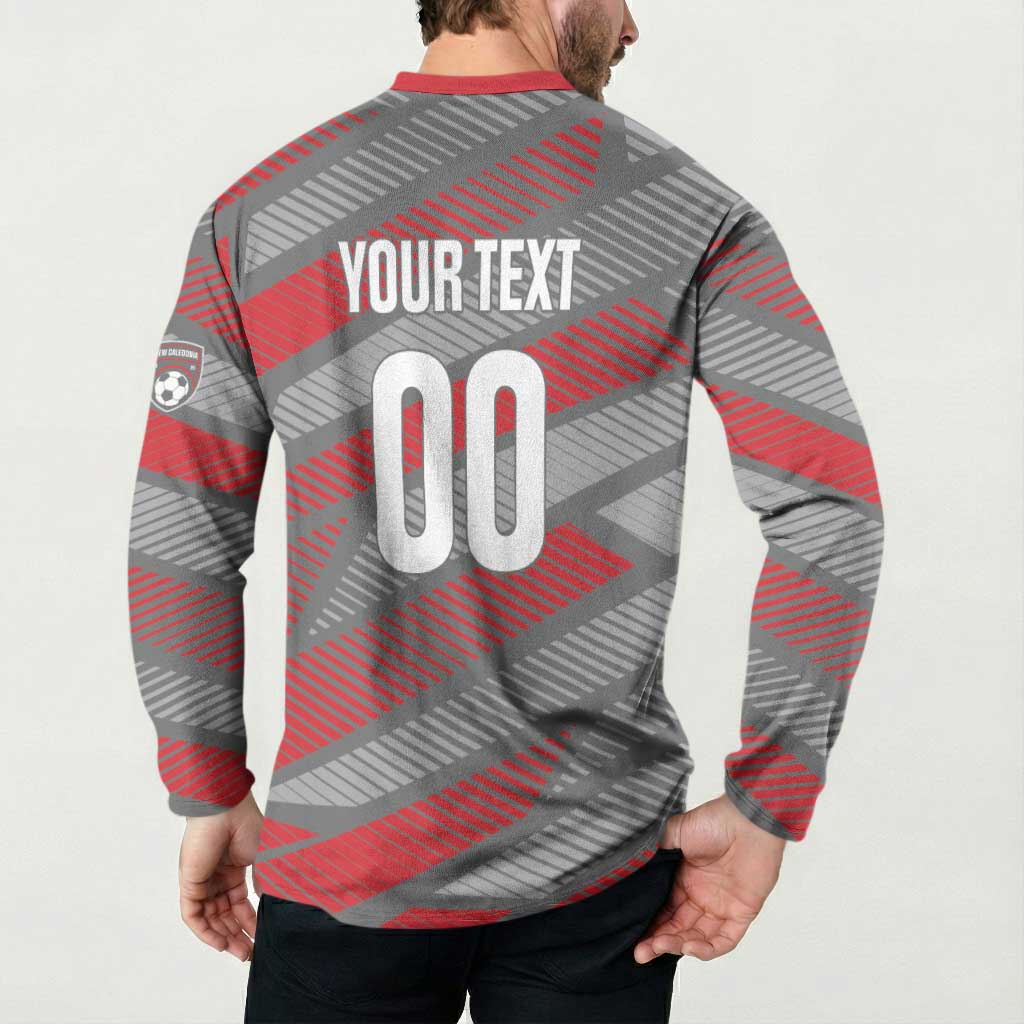 Custom Football 2026 New Caledonia Button Sweatshirt Kagus Come On