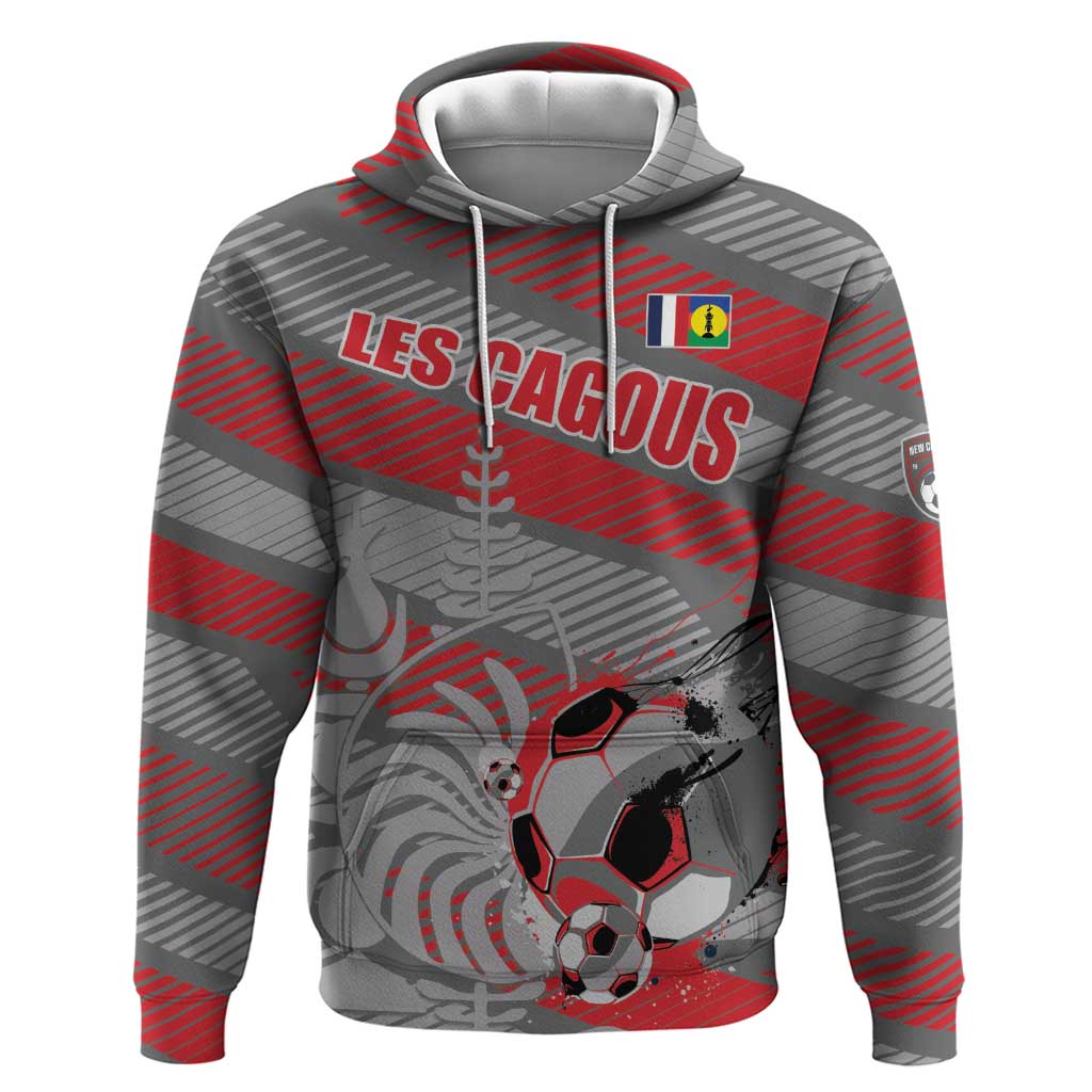Custom Football 2026 New Caledonia Hoodie Kagus Come On LT01 Pullover Hoodie Gray - Polynesian Pride
