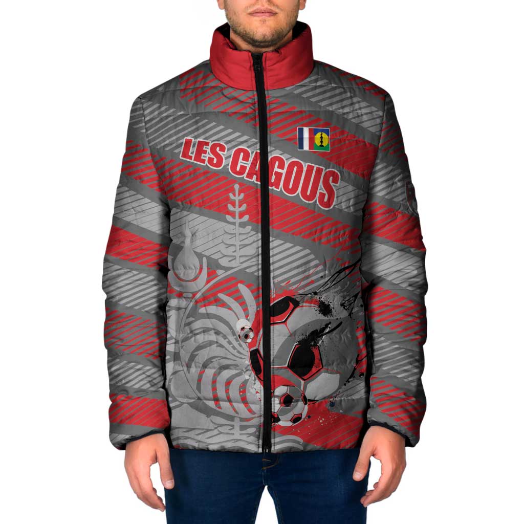 Custom Football 2026 New Caledonia Padded Jacket Kagus Come On LT01 Men Gray - Polynesian Pride