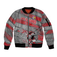 Custom Football 2026 New Caledonia Sleeve Zip Bomber Jacket Kagus Come On