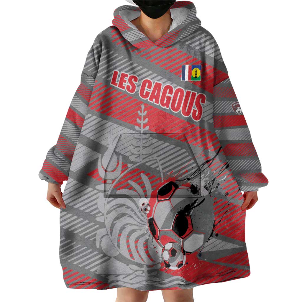 Custom Football 2026 New Caledonia Wearable Blanket Hoodie Kagus Come On LT01 - Polynesian Pride