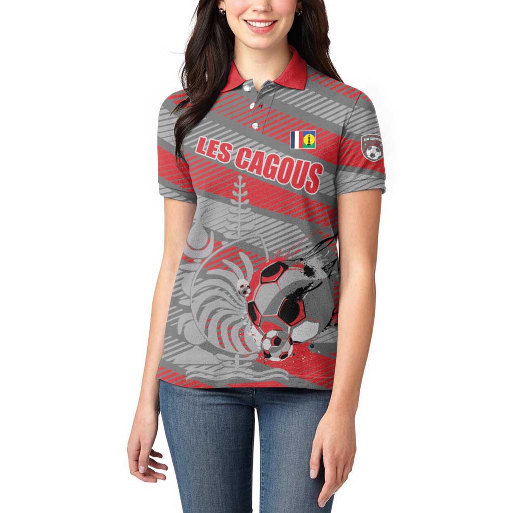 Custom Football 2026 New Caledonia Women Polo Shirt Kagus Come On LT01 - Polynesian Pride