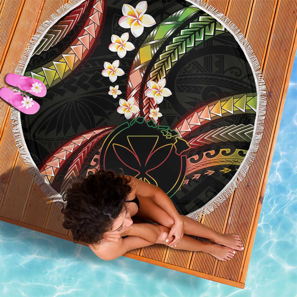 Hawaii Map Kanaka Maoli Beach Blanket Fantastic Frangipani Reggae