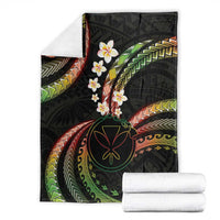 Hawaii Map Kanaka Maoli Blanket Fantastic Frangipani Reggae