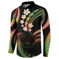 Hawaii Map Kanaka Maoli Button Sweatshirt Fantastic Frangipani Reggae