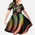 Hawaii Map Kanaka Maoli Family Matching Off The Shoulder Long Sleeve Dress and Hawaiian Shirt Fantastic Frangipani Reggae