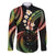 Hawaii Map Kanaka Maoli Family Matching Off The Shoulder Long Sleeve Dress and Hawaiian Shirt Fantastic Frangipani Reggae