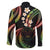 Hawaii Map Kanaka Maoli Family Matching Off The Shoulder Long Sleeve Dress and Hawaiian Shirt Fantastic Frangipani Reggae