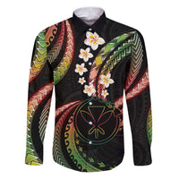 Hawaii Map Kanaka Maoli Family Matching Puletasi and Hawaiian Shirt Fantastic Frangipani Reggae