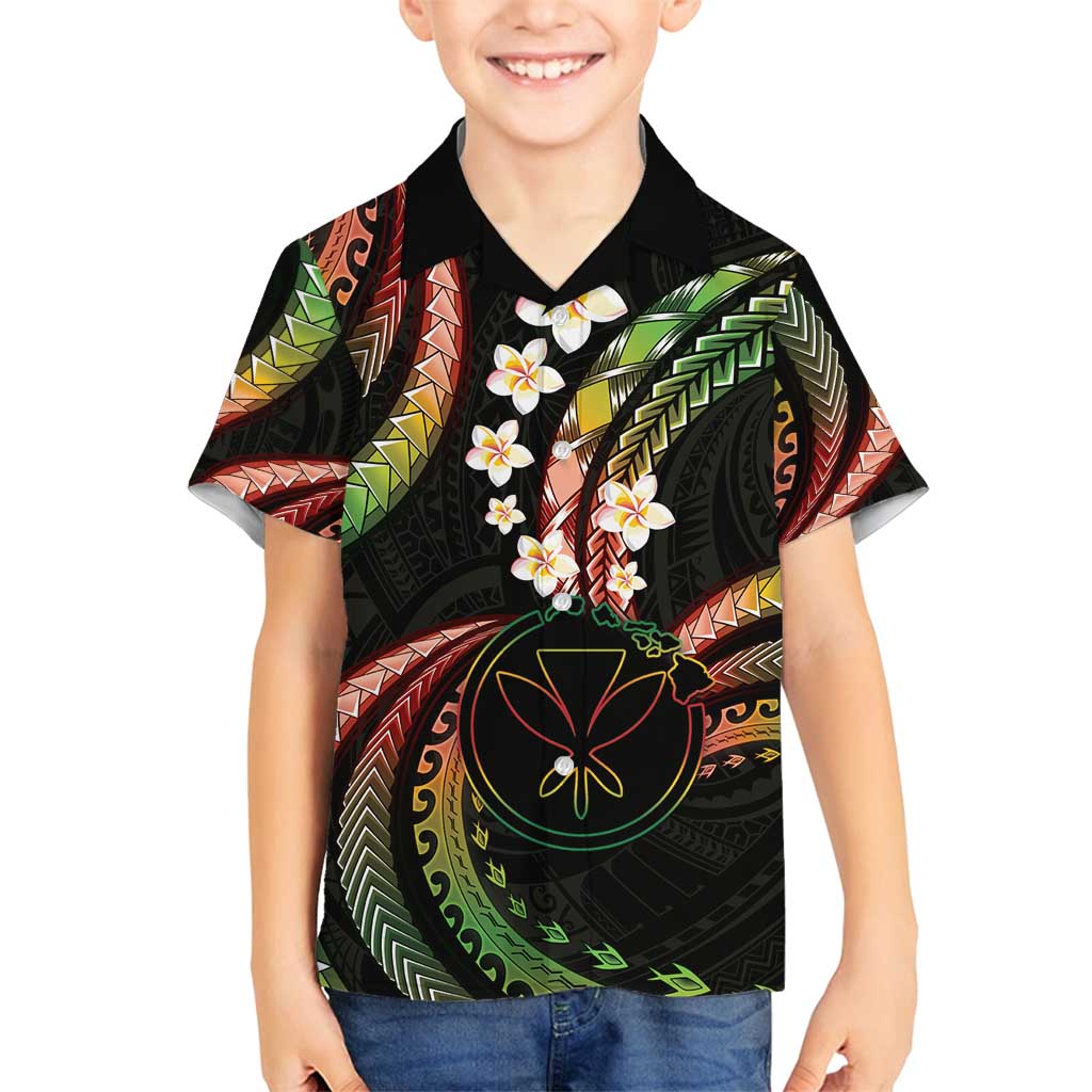 Hawaii Map Kanaka Maoli Family Matching Summer Maxi Dress and Hawaiian Shirt Fantastic Frangipani Reggae