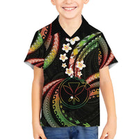 Hawaii Map Kanaka Maoli Family Matching Summer Maxi Dress and Hawaiian Shirt Fantastic Frangipani Reggae