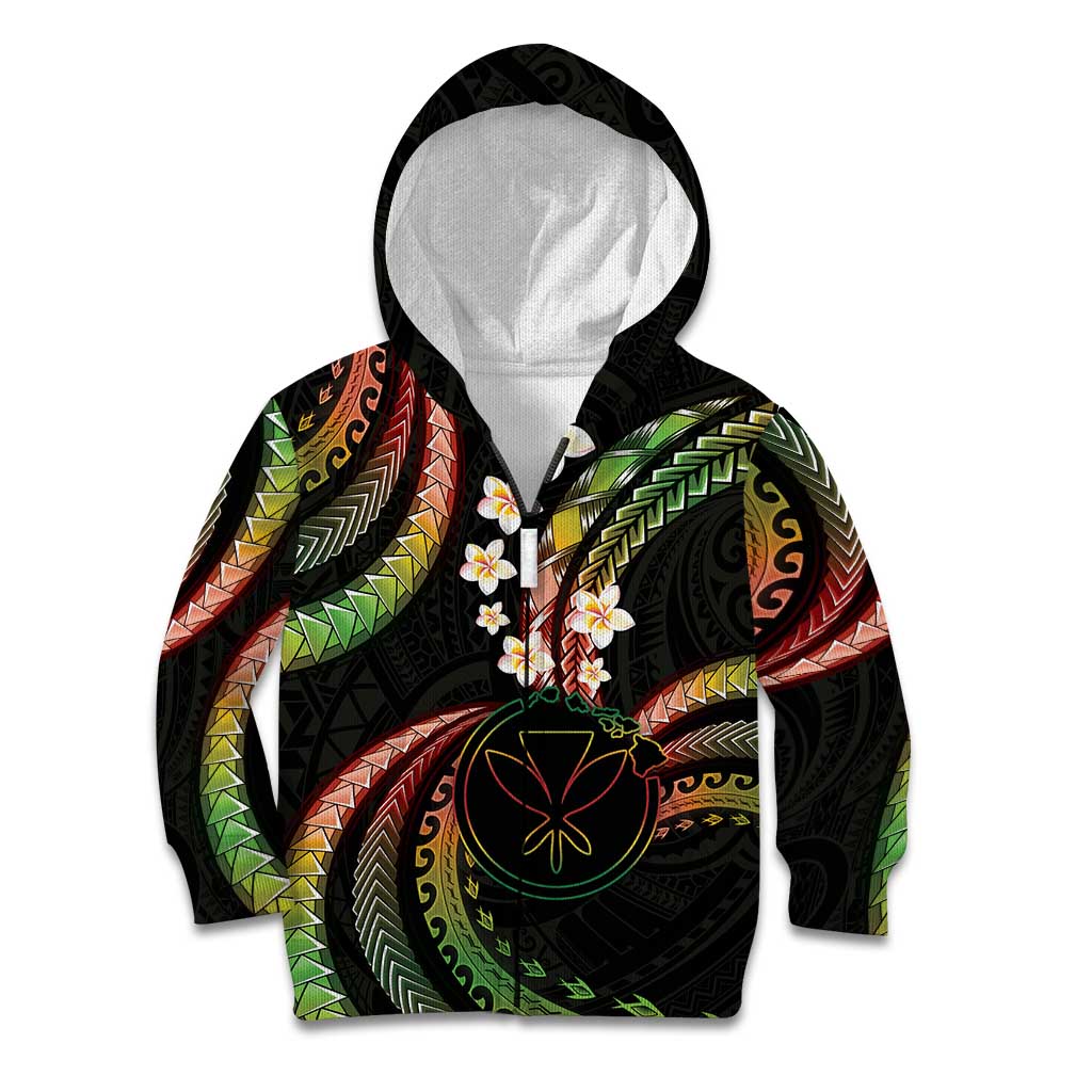 Hawaii Map Kanaka Maoli Kid Hoodie Fantastic Frangipani Reggae