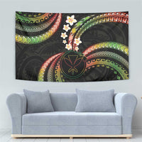 Hawaii Map Kanaka Maoli Tapestry Fantastic Frangipani Reggae