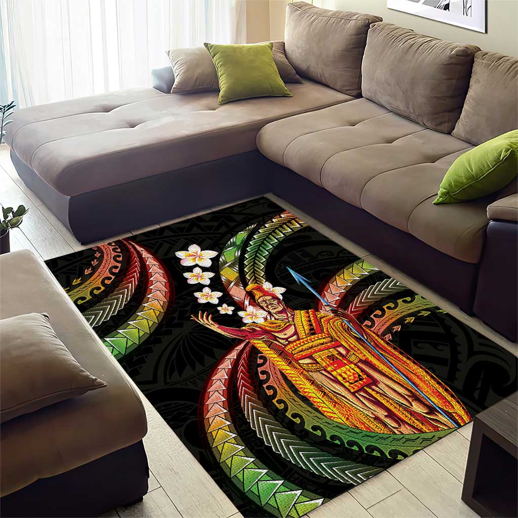 Hawaii King Kamehameha Area Rug Fantastic Plumeria Reggae